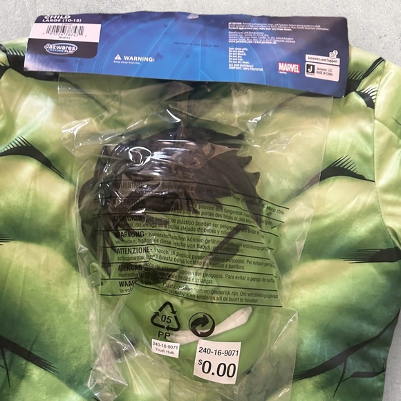 NEW Marvel Avengers Hulk Kids Costume - Muscle Chest Size Large - Picture 6 of 7